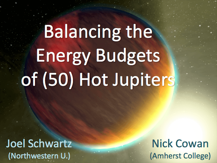 Title card for talk on energy budgets of hot Jupiters