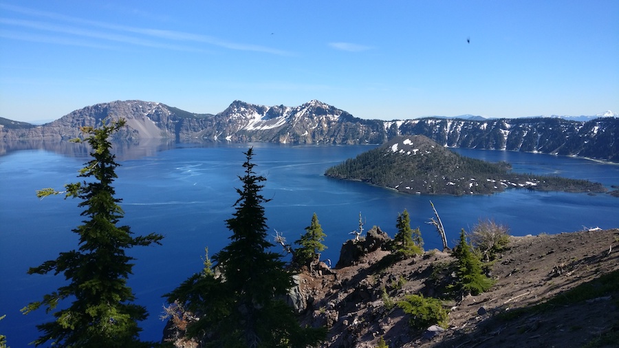 On the rim at Crater Lake National Park