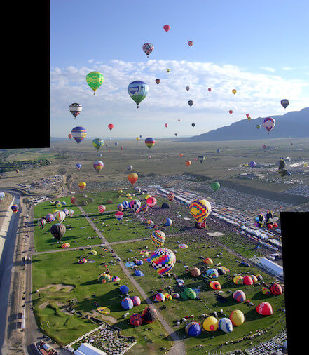 Balloon Fiesta from the sky